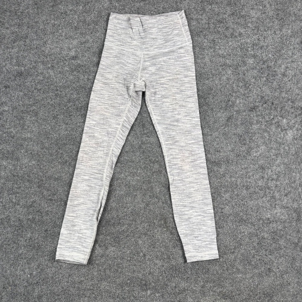 Lululemon Leggings Womens Size 4 Grey Space Dye High Rise Athletic Yoga Pants